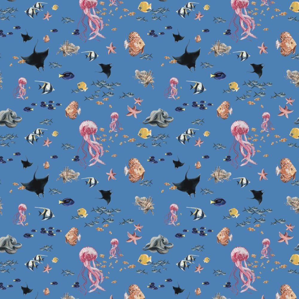 Under the Sea Wallpaper in Blue